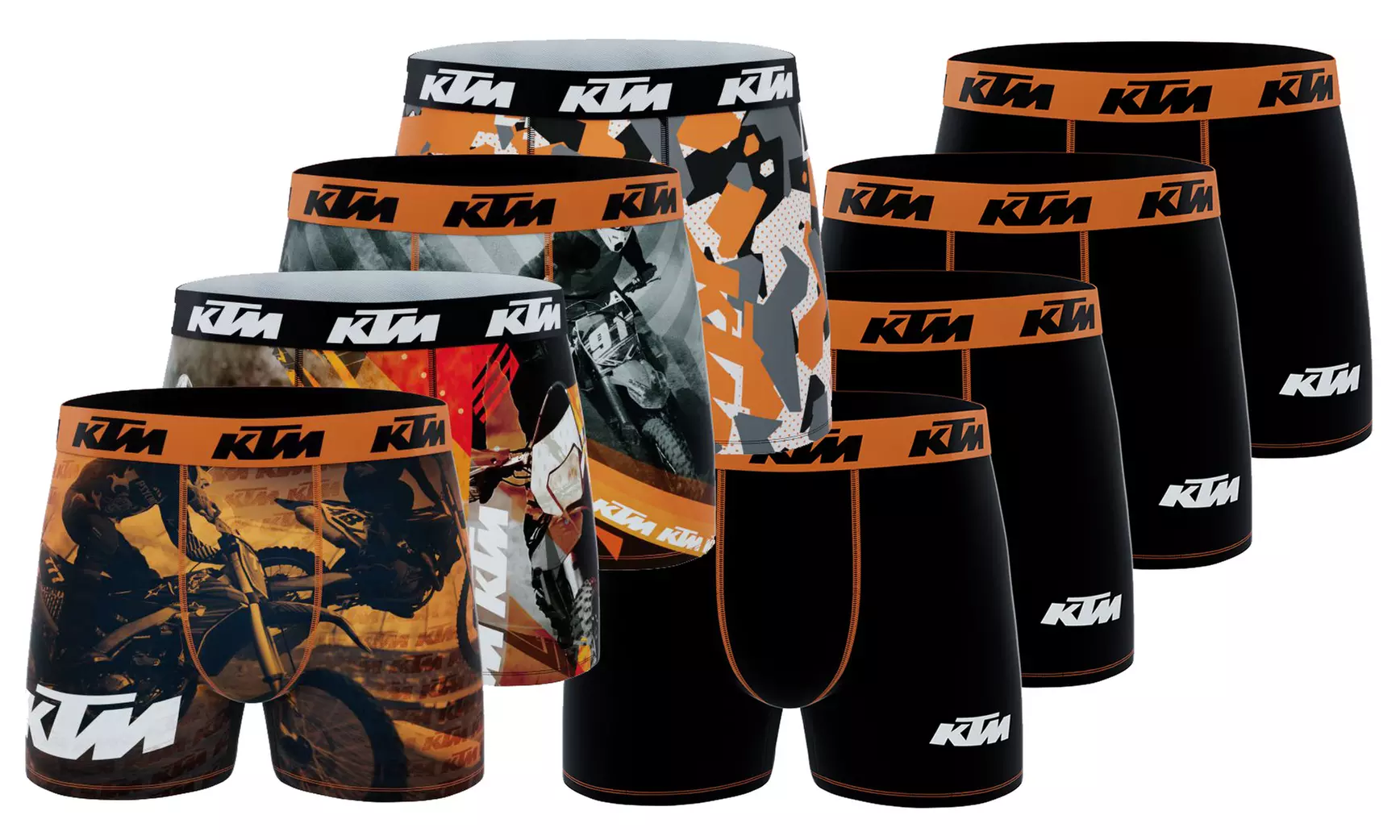 Lot de 3 ou 4 boxers KTM en microfibre pour homme, taille au choix - Primary Image