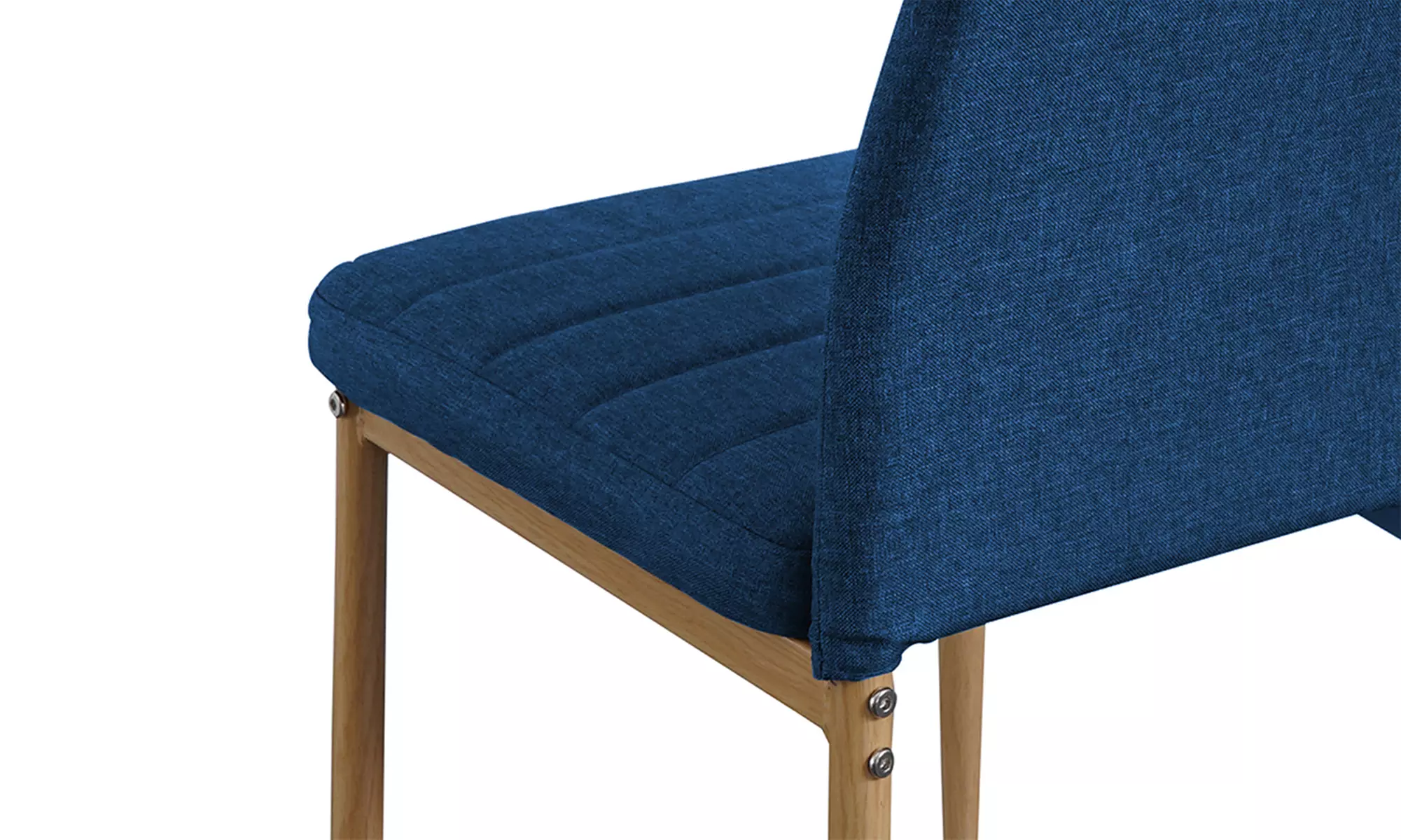 Silla moderna con asiento de tela y patas de metal, de Sampur