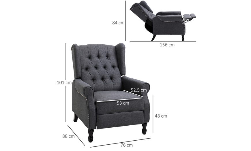 Image 12: HomCom Recliner Armchairs Electric Lift and Manual Recline Options 