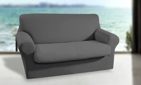 Coppia sedute o copridivano elasticizzato sagomato disponibile in 4 dimensioni e vari colori