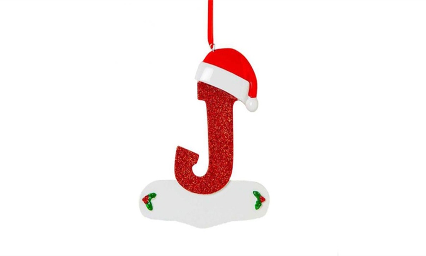 Image 12: Alphabet Initial Christmas Tree Letter Decoration
