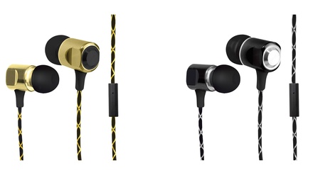 bytech universal stereo earbuds with microphone