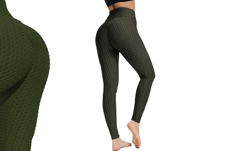 Image 4: Honeycomb Textured Leggings