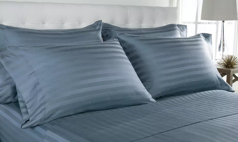 Delray 600-Thread-Count Stripe Sheet Set (6-Piece) - Primary Image