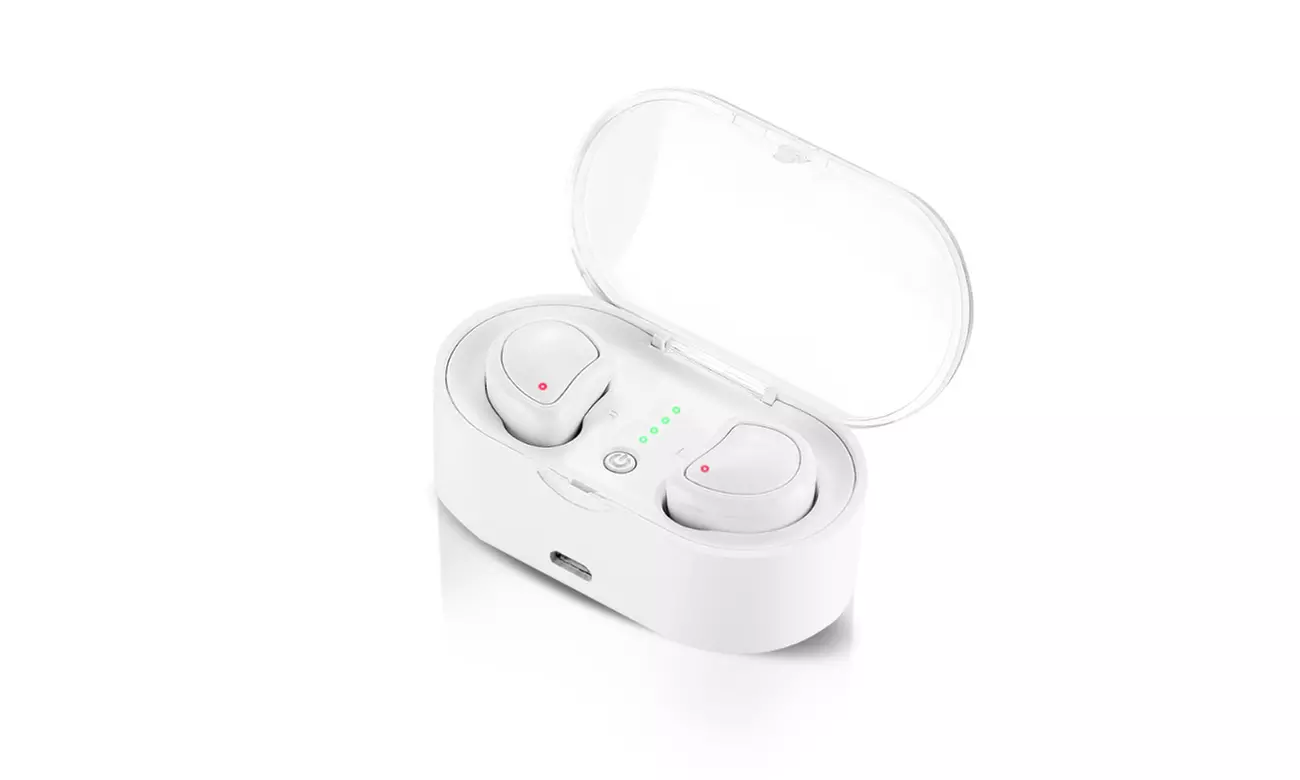 1 ou 2 paires d'écouteurs sans fil bluetooth avec boîtier de charge - Second Medium