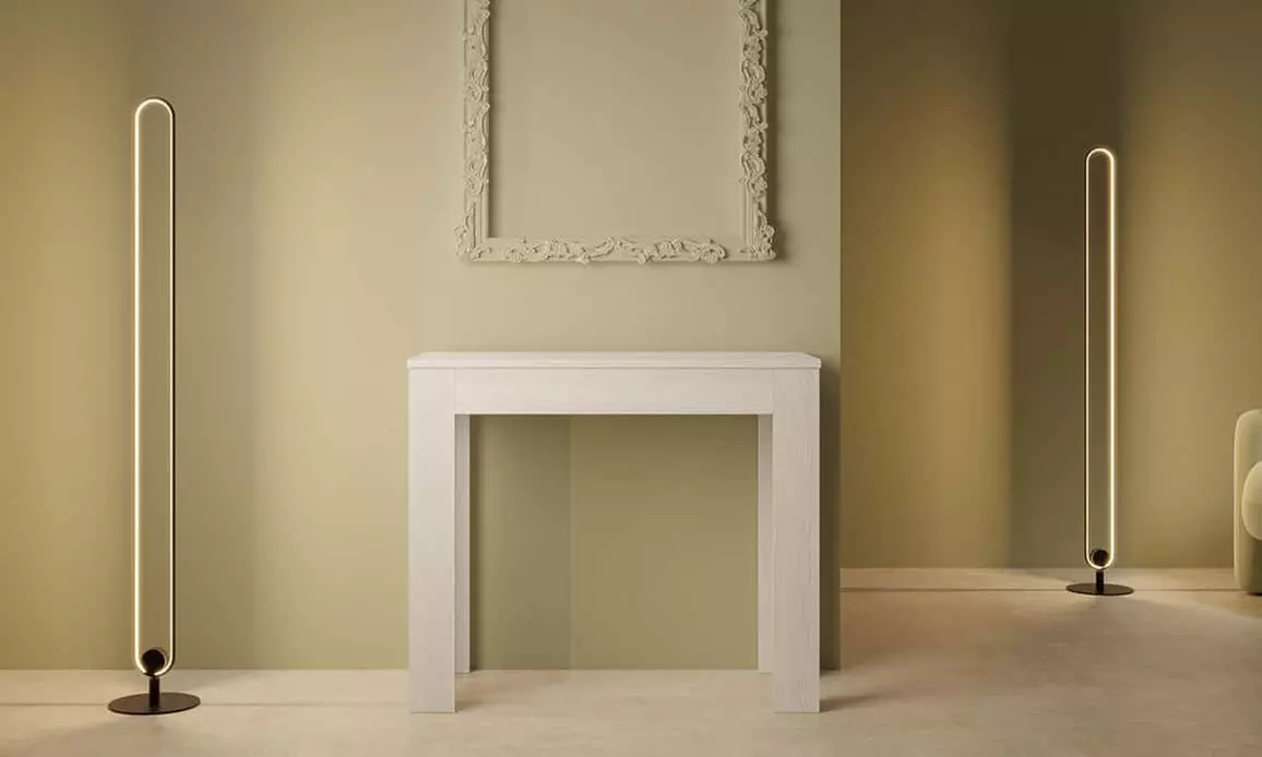 Mesa consola extensible Bora con 3 o 5 extensiones