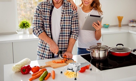 Tagliaverdure manuale Silvano con 5 lame in acciaio inossidabile