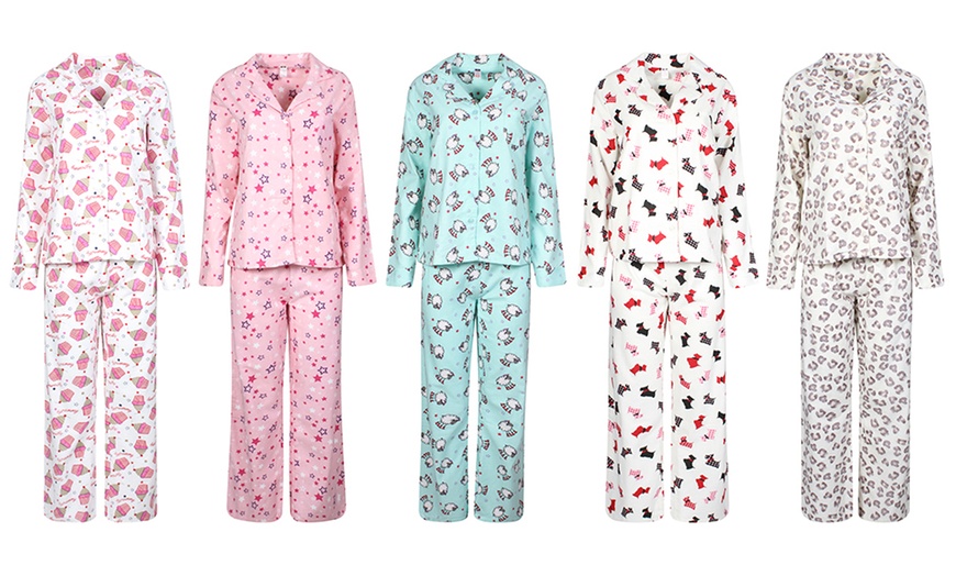 Image 1: Women's Brushed Cotton Pyjamas