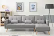 Bobochic Ecksofa Helly mit Bettfunktion und Chaiselongue in der Farbe nach Wahl - Second Medium