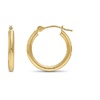 Image 3: Sevil Yellow Gold Plated Sterling Silver 2mm Hoop Earrings