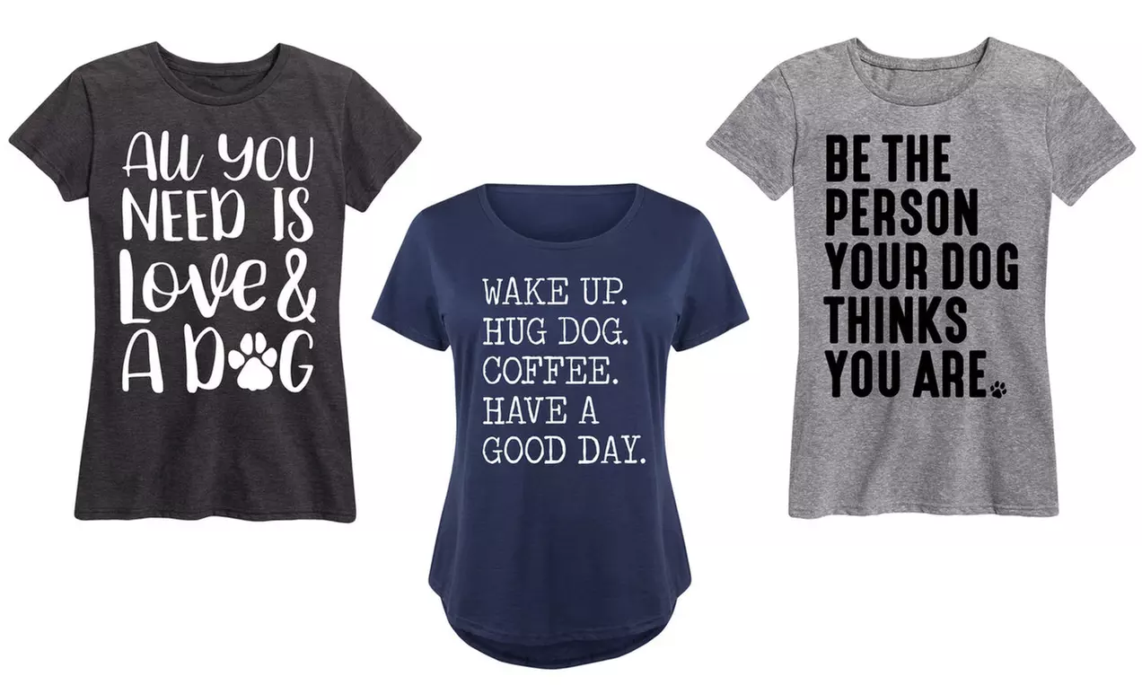 Women's Dog Lover Tees. Plus Sizes Available. - Primary Image