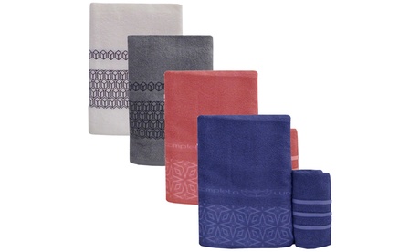 2 o 4 asciugamani in 100% cotone disponibili in 2 fantasie e diversi colori