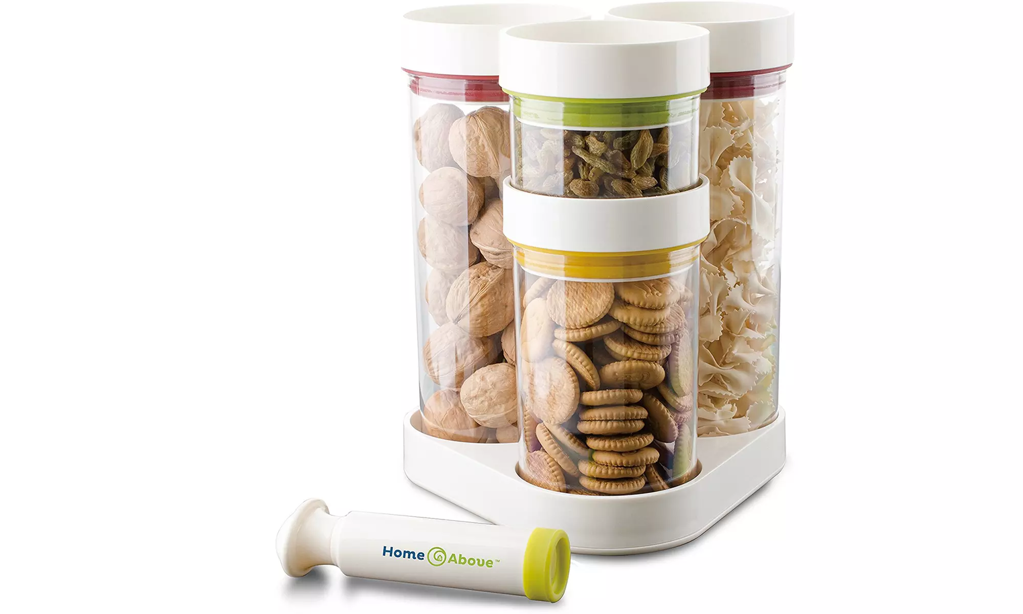 Vacuum Food Container in Rotating Carousel with Pump (5-Piece Set) - Primary Image