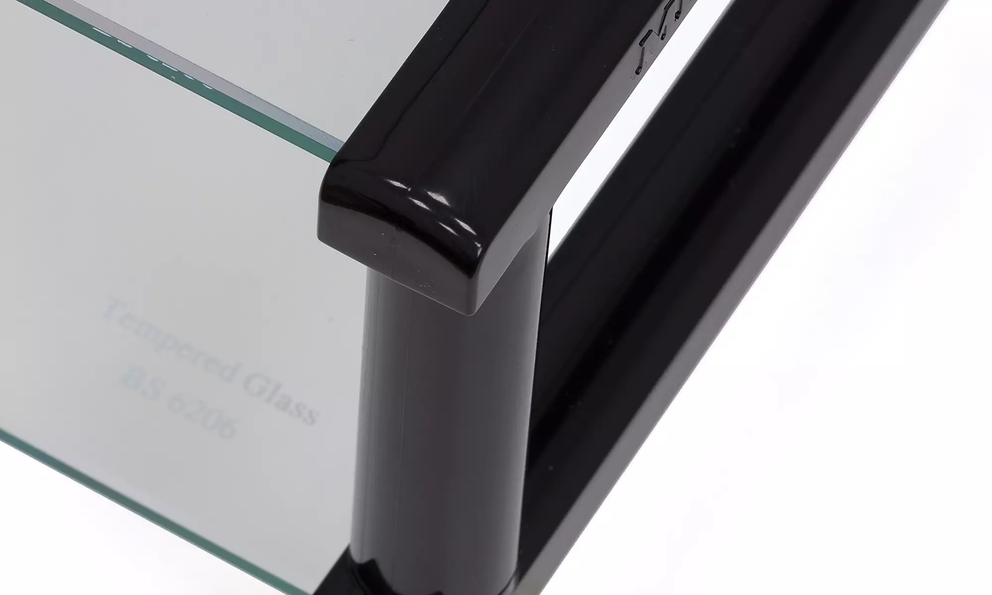 Glass Laptop/PC Monitor/TV Stand with Two Shelves - Second Medium