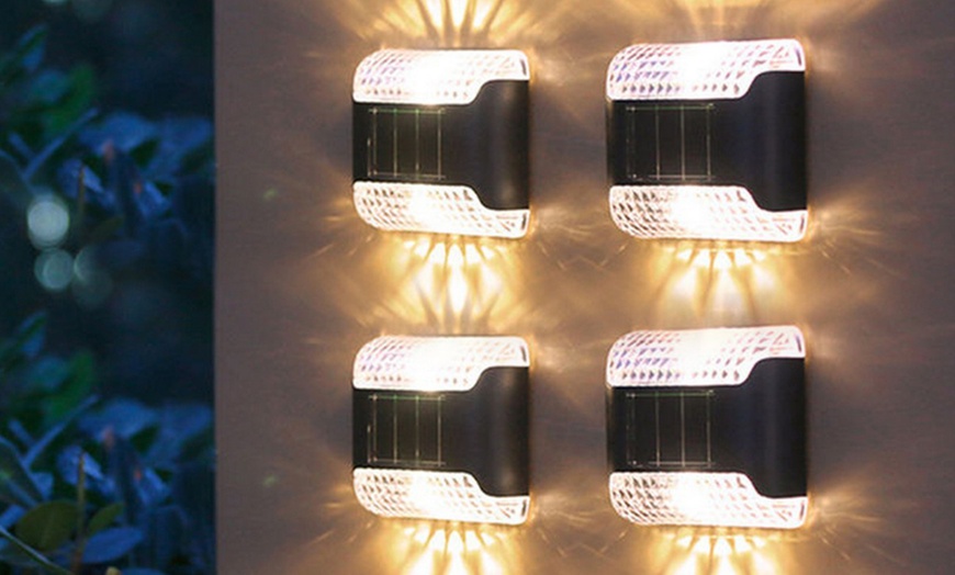 Image 5: Outdoor Water-Resistant Solar Wall Light Porch Lamps