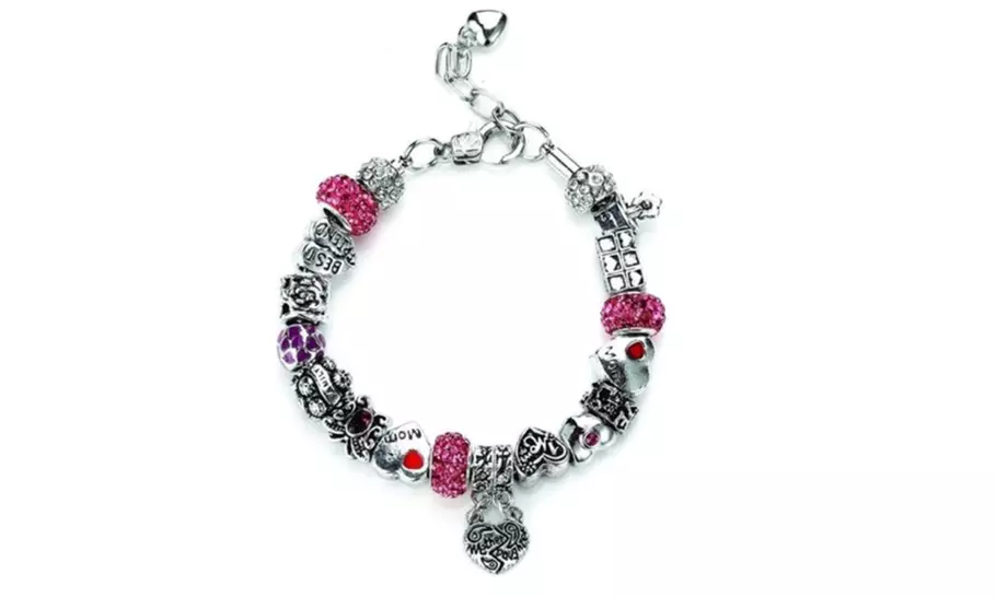 Mother's Love Charm Bracelets from Novadab (Up to 83% Off). Three Options Available. - Primary Image