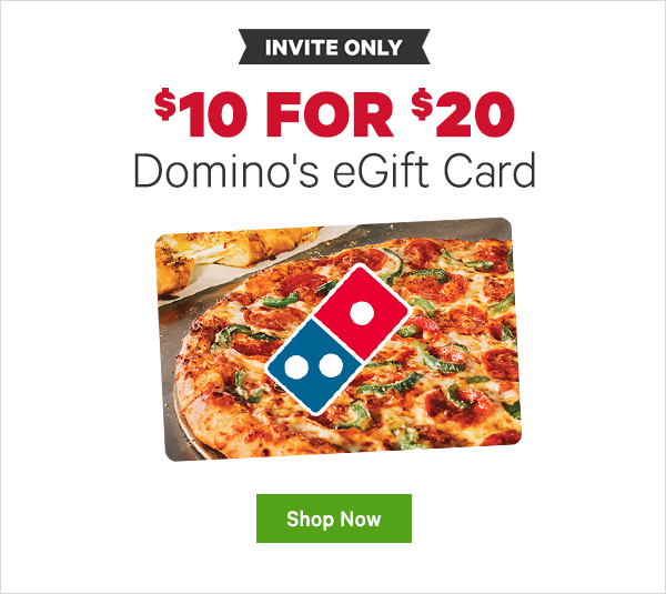 $10 for $20 Domino's Pizza eGift Card