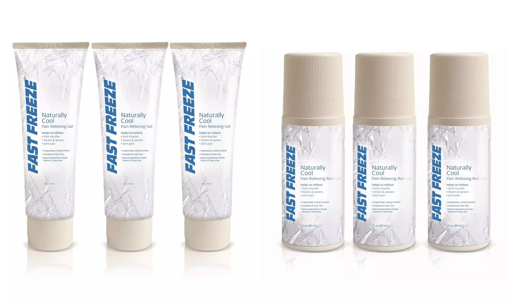 Fast-Freeze Pain Relief Gel or Roll-On (3-Pack) - Primary Image