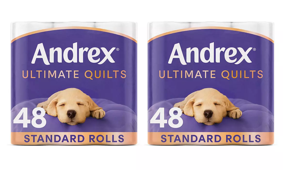 Andrex Supreme Quilts 3 Ply Toilet Paper 48 Rolls or 96 Rolls