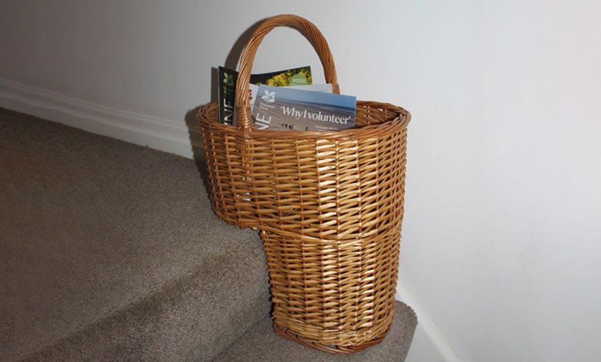 Image 1: Buff Stair Storage Basket