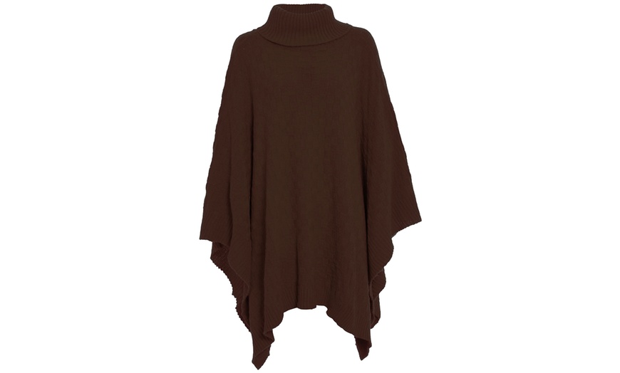 Image 2: Oops Oversize Roll Neck Poncho Jumper 