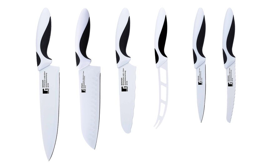 Image 2: Bergner 6-Pc Knife Set/Knife Stand