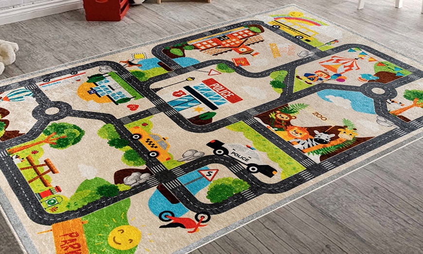 Image 16: Car Race Circuit Themed Mats