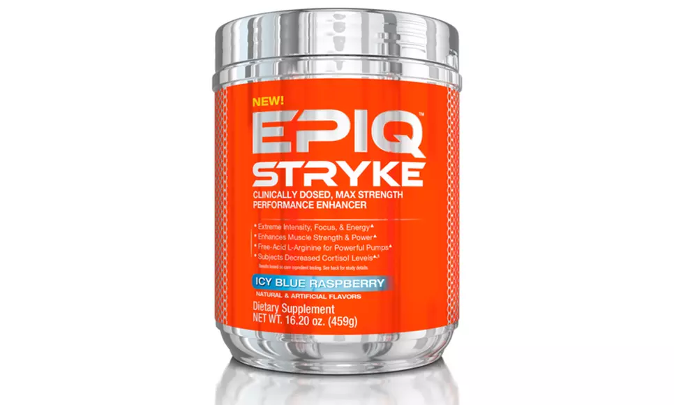 Epiq Stryke Icy Blue Raspberry Pre-Workout Dietary Supplement (60 Servings) - Primary Image