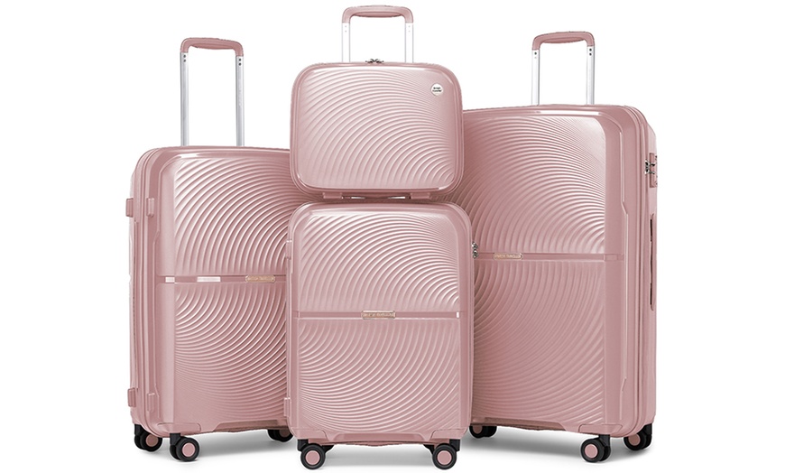 Image 21: Premium - Grade PP Hard - Shell Luggage