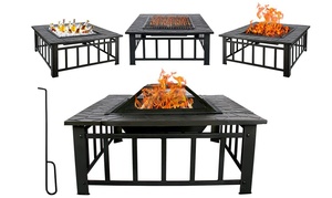 Three-in-One Patio Fire Pit with Rain Cover