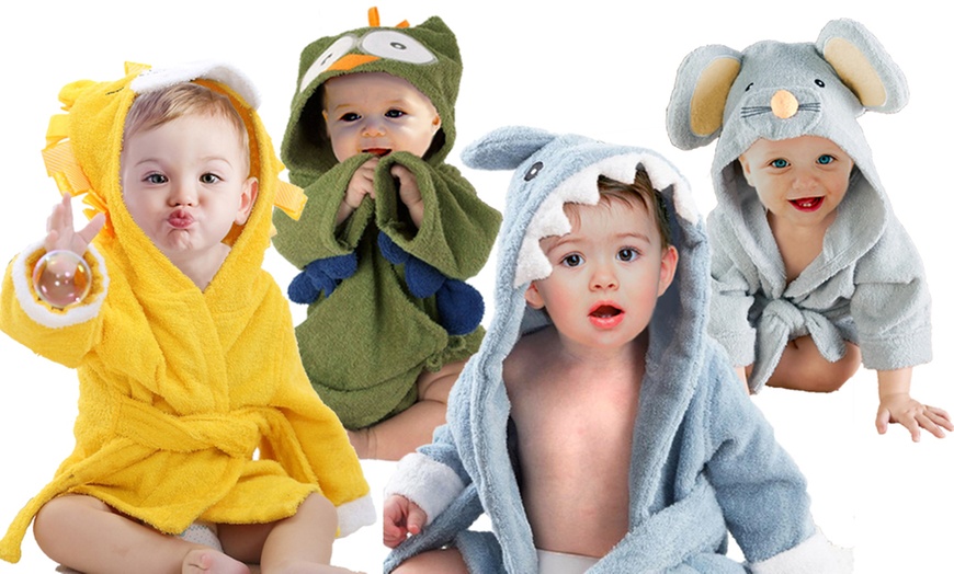 Image 1: Baby Cotton Bathrobe