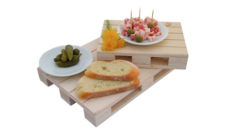 1 o 2 taglieri a forma di pallet eco-friendly disponibili in 4 dimensioni