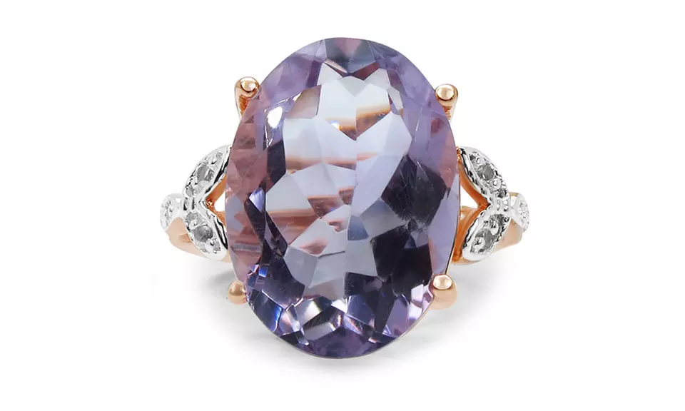 10.49 CTTW Genuine Amethyst Ring - Primary Image