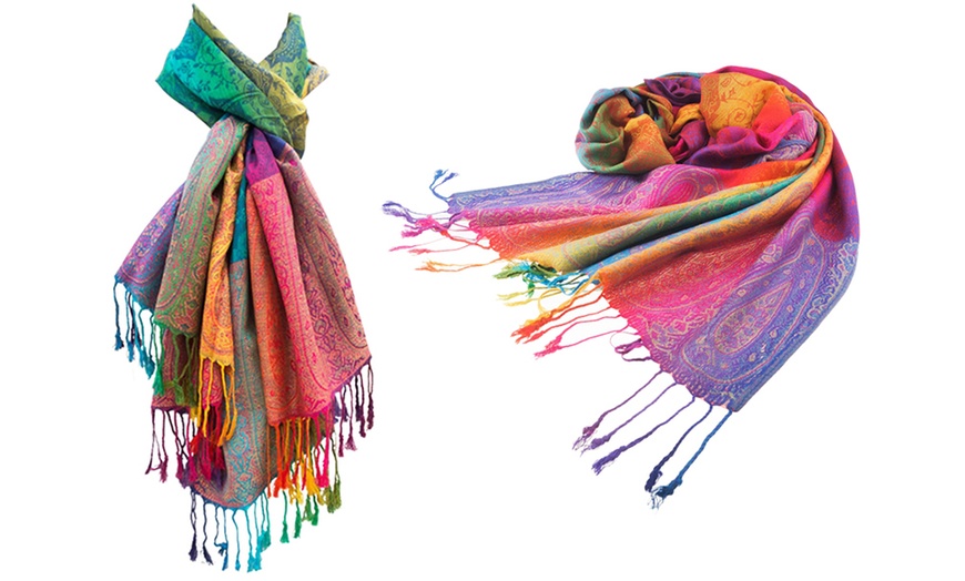 Image 3: One or Two Rainbow Scarves