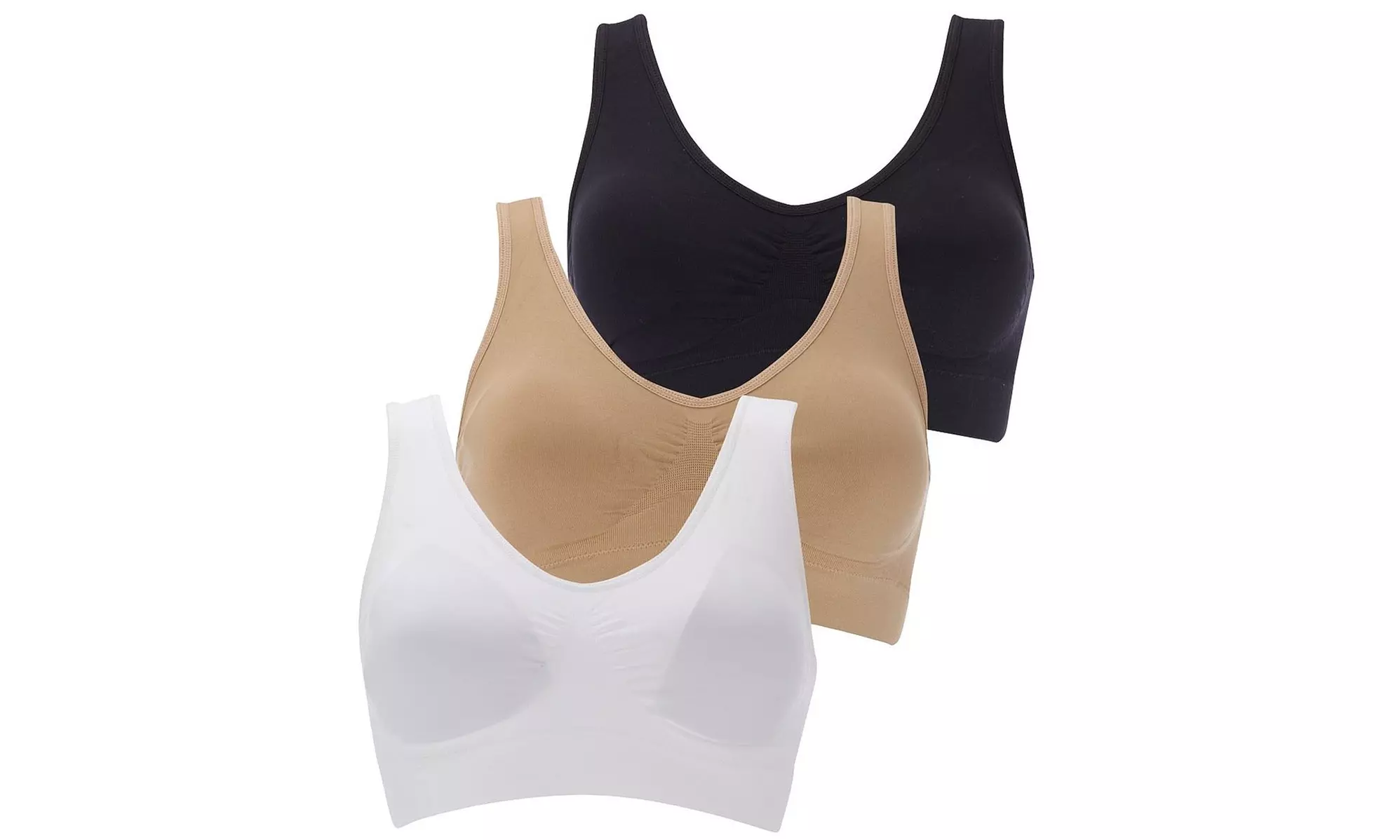 Lot de 3 soutien-gorges push-up sans coutures, taille au choix - Primary Image
