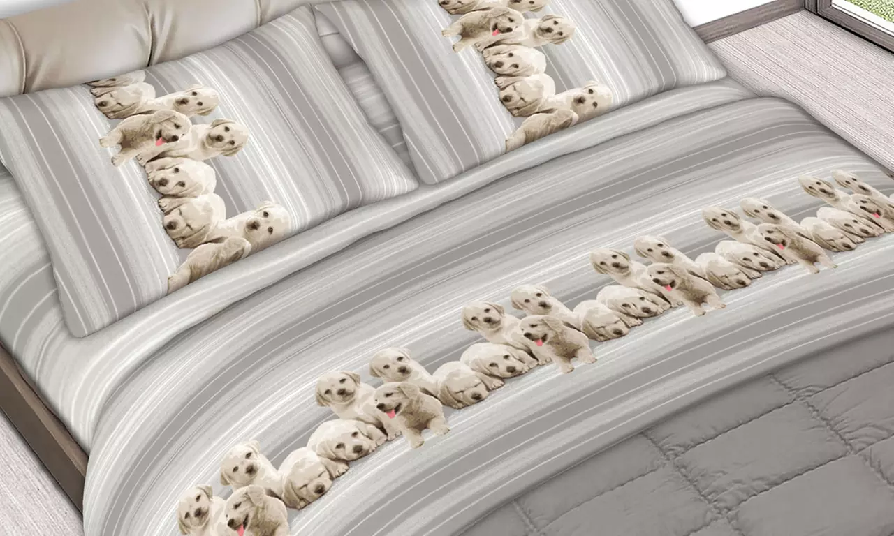 Completo lenzuola matrimoniale con fantasie animali