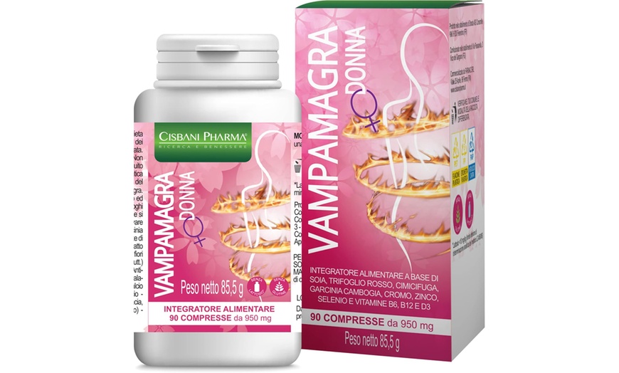 Image 1: 90 compresse di integratore alimentare Vampamagra Donna Cisbani Pharma