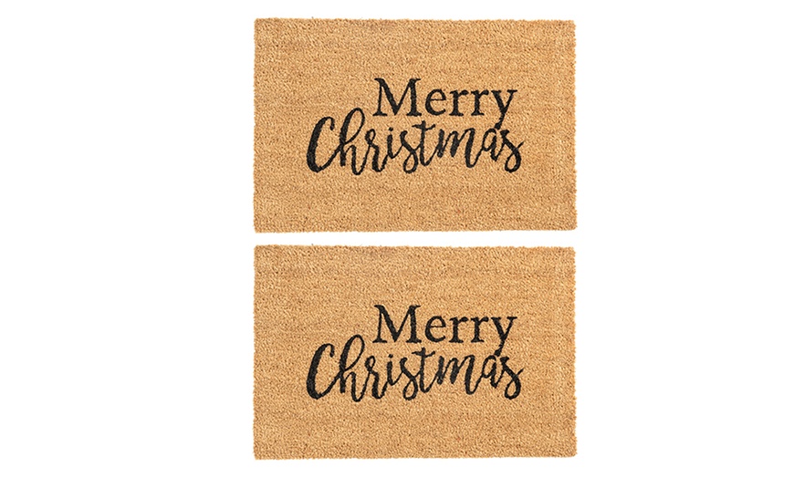 Image 6: Nicola Spring Christmas Coir Door Mats
