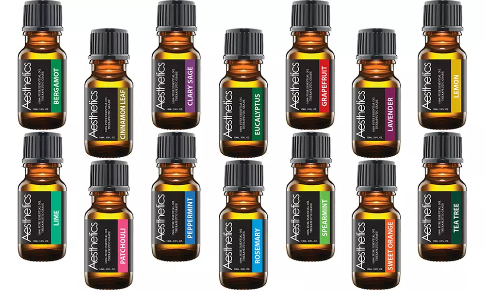 100% Pure Therapeutic-Grade Aromatherapy Essential Oil Sets (6- or 14-Piece) - Primary Image