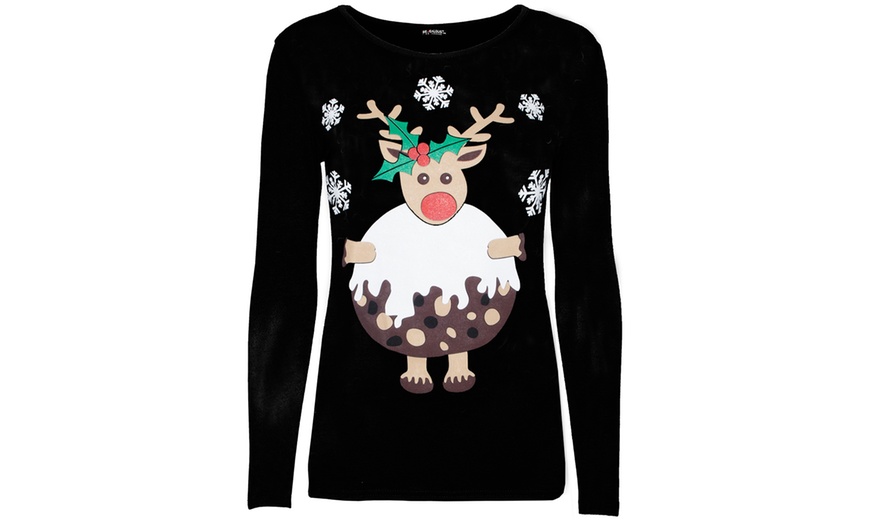 Image 2: Long Sleeve Christmas Tops