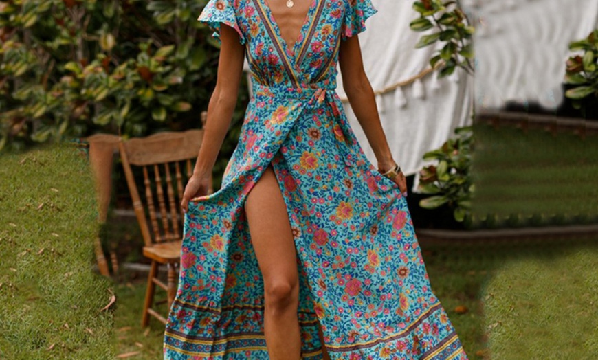 Image 11: Boho Wrap Dress