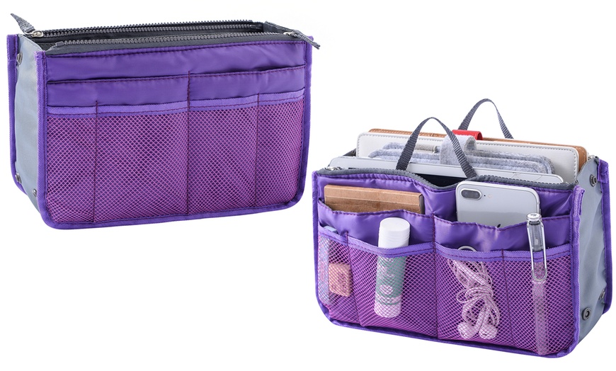 Image 3: 13-Pocket Handbag Organizer