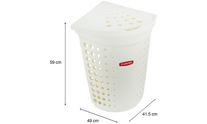 Image 6: Curver 40L Corner Laundry Basket