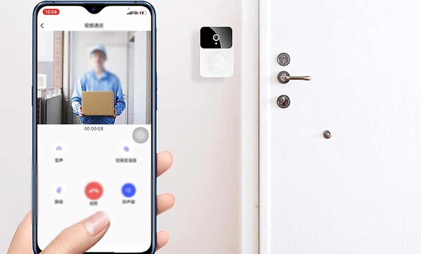 Image 7: Timbre inalámbrico con cámara de vigilancia integrada