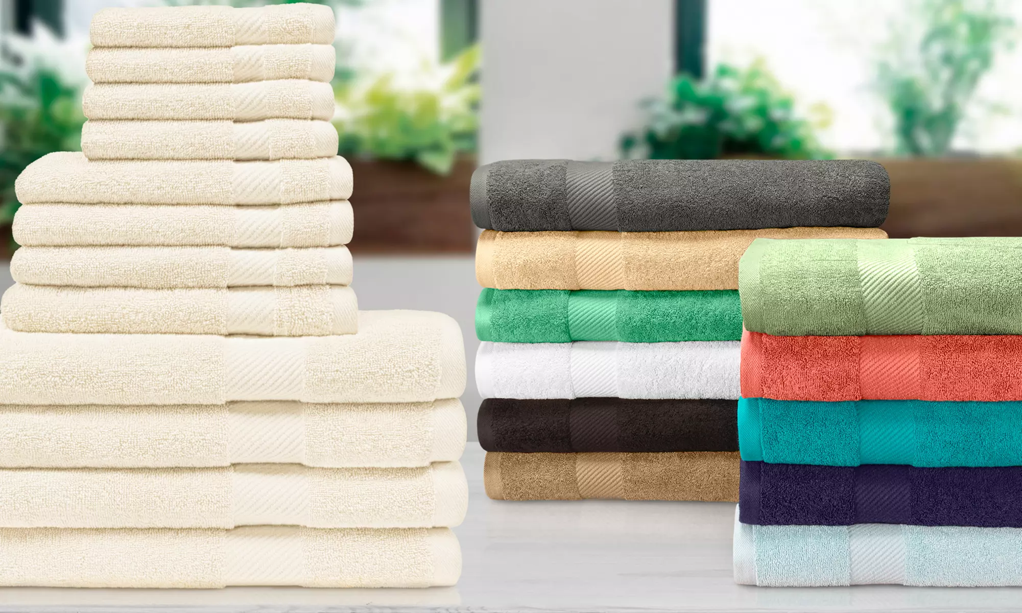 Verona & Velstand 100% Egyptian Cotton Towel Sets (12-Piece)  - Primary Image