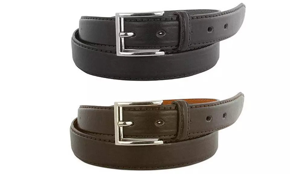 Men's Genuine Leather Belts (2-Pack) - Primary Image