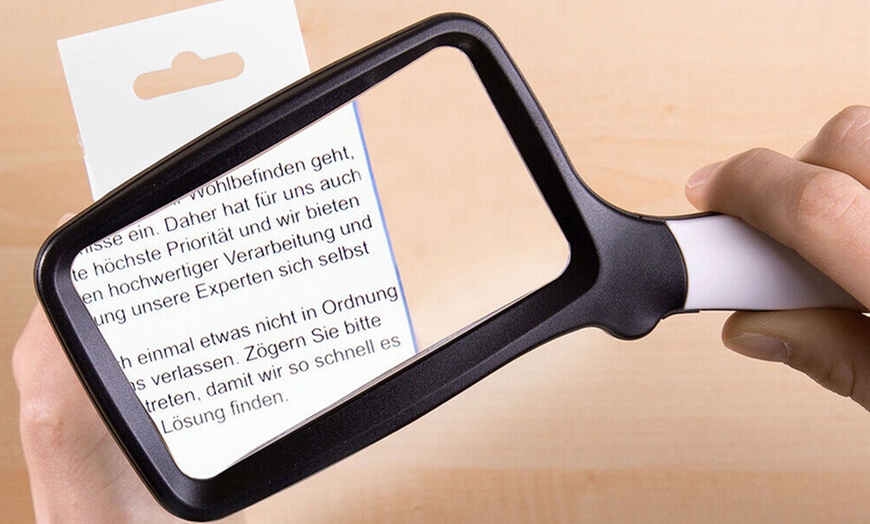 Image 1: Foldable Magnifying Glass with LED light