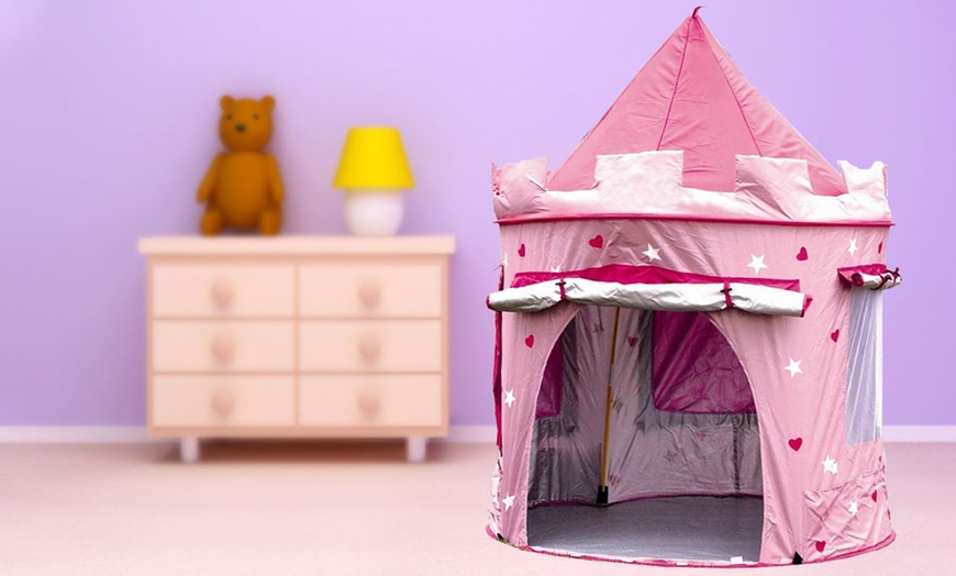 Image 1: Kids' Pop-Up Castle Play Tent