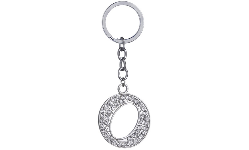 Image 15: Diamante Initial Letter Keychain