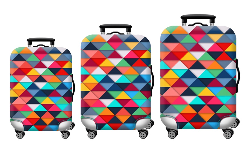 Image 13: Abstract Theme Luggage Cover